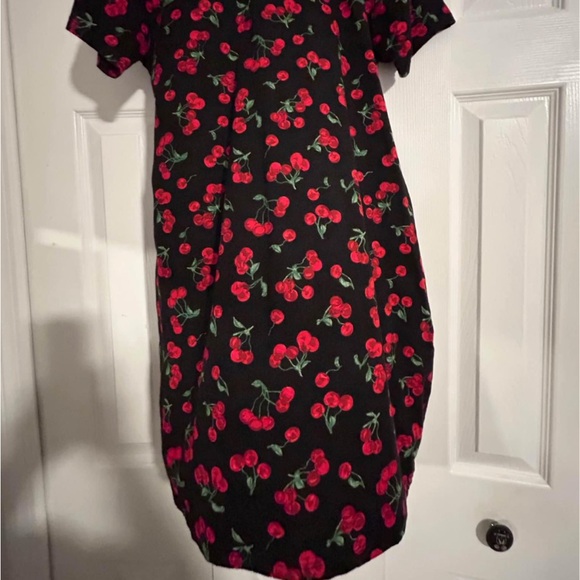 Motel Rocks Cherry Vintage Look Pin up Rockabilly Mini Shirt Dress XL - Picture 6 of 8